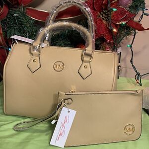 Marilyn Monroe “MM” Nude colored Handbag & Wristlet Set